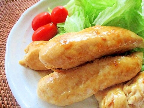 高野豆腐でかさ増し！ささみのにんにく照り焼き